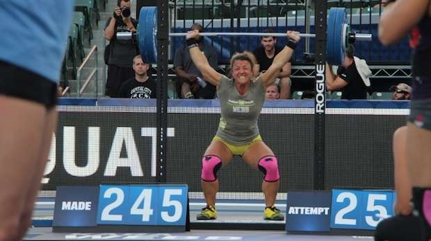 Kara Webb Overhead Squats At The CrossFit Games
