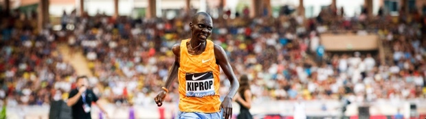 Asbel Kiprop wins the Monaco 1500m on July 17th in 3:26.69. 