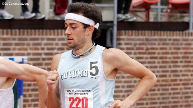 Kyle Merber set the 1500m American collegiate record (3:35.59) at the 2012 Swarthmore Final Qualifier