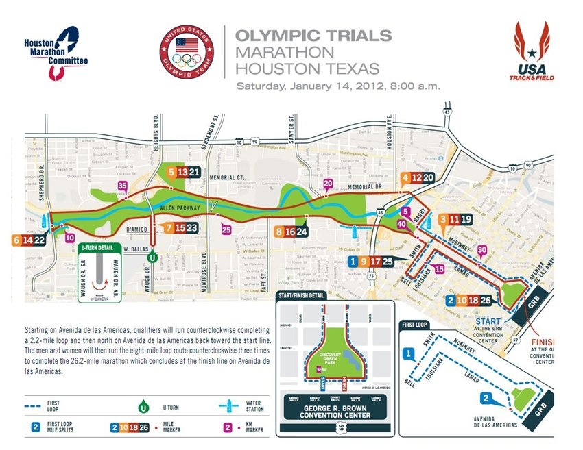 Houston Marathon Course Map